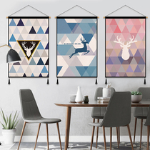 Nordic simple decorative tapestry ins background wall hanging cloth background cloth Meter box blocking cloth Cotton and linen art hanging painting