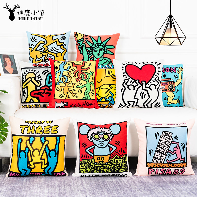 American graffiti cuddling car waist pillowcase with core living-room light lavish sofa leaning against the back of the pillow headbed cushion office