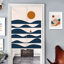 Nordic Art Door Curtain for Decorative Home Partition Curtain Half-Curtain Bedroom Toilet Kitchen Anti-Smoke Shelter Curtain