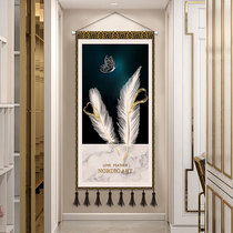 Modern simple tapestry living room decorative painting feather hanging painting atmospheric luxury sofa background wall Nordic abstract painting