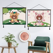 Cartoon trang trí in sơn tấm thảm nền bối cảnh vải vải treo hộp mét vải bông che chắn bức tranh vải - Tapestry