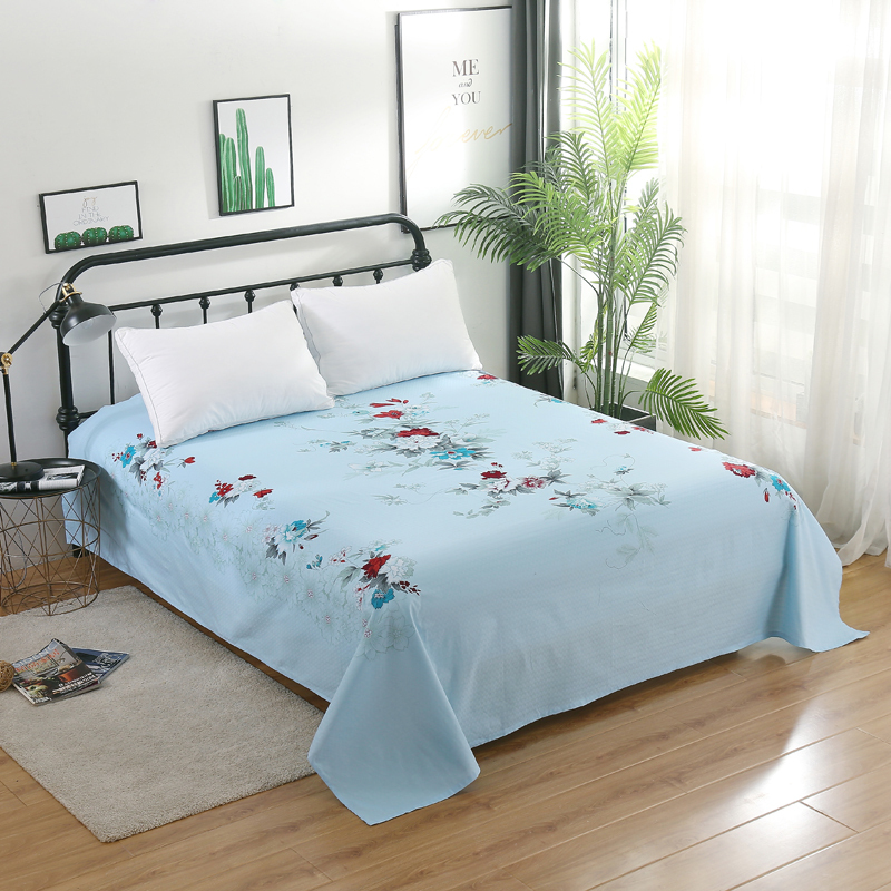 Shanghai Minguang Brand 1.5m Pure Cotton Single Bed Sheet, High-End Traditional Old-Style National Cotton Fabric Sheet, Single Piece, Traditional and Nostalgic