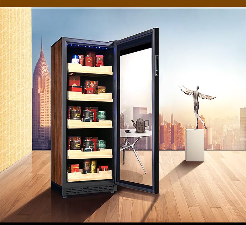 tủ rượu đẹp Tủ trà Zunbao JC-208E Tủ lạnh Tủ rượu Tủ đông Tủ lạnh thông minh Máy nén đá Tủ nhiệt độ hiển thị không đổi - Tủ rượu vang tủ rượu vang vinocave