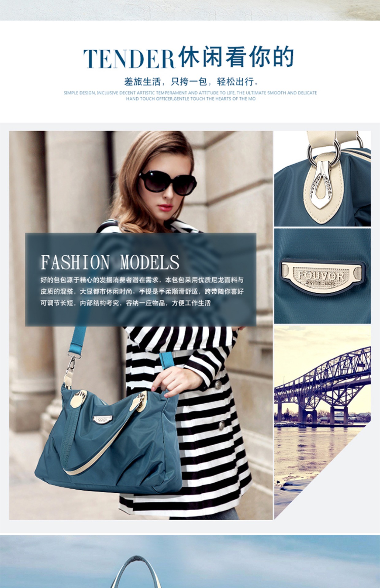 Firefox bánh bao công suất lớn Oxford túi xách vải nylon túi lớn Messenger túi vải canvas túi nữ túi đeo vai - Túi xách nữ tui xach nu