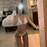 Брендовый купальник, сексуальная цепь, раздельный бюстгальтер пуш-ап, европейский стиль, популярно в интернете