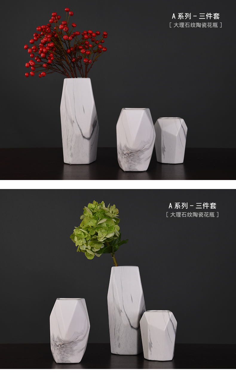 Nordic I and contracted creative dry flower vases, flower arranging ceramic home decoration room of hall of furnishing articles, small ornament