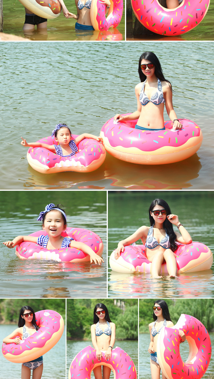 Vòng bơi Chàng trai và cô gái trưởng thành dày gấp đôi vòng bơi phao cứu sinh Tăng phao ghế có tay cầm phao tắm biển