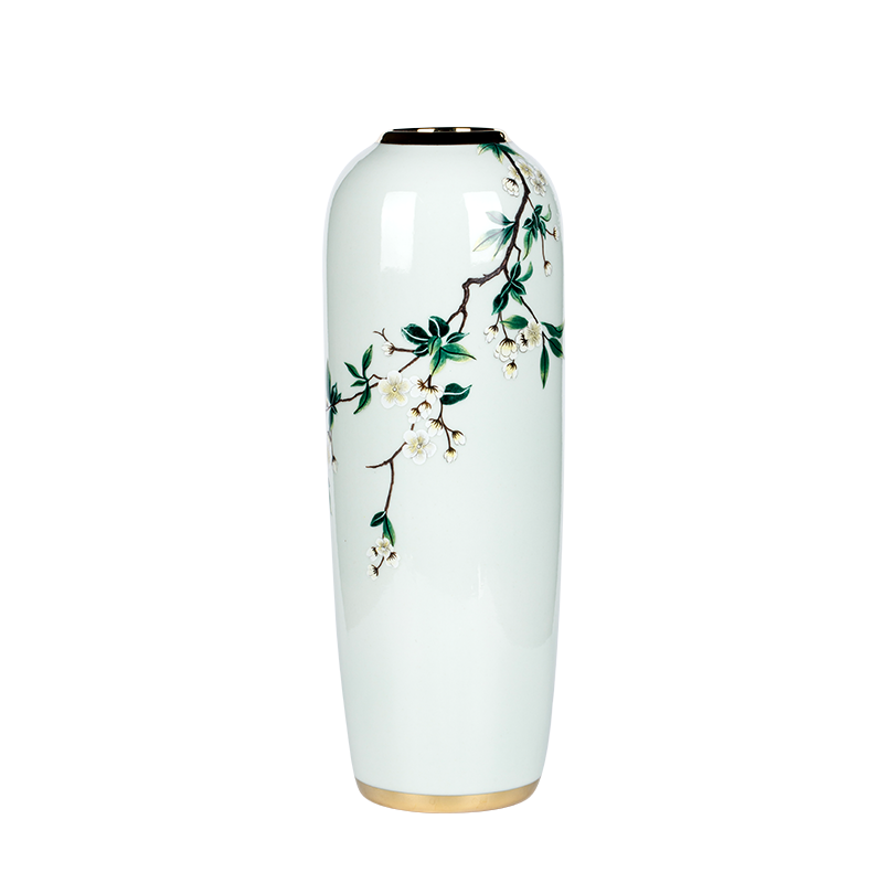 Chinese style household contracted ceramic vase furnishing articles sitting room porch flower arranging flower implement large creative ins floral arrangements