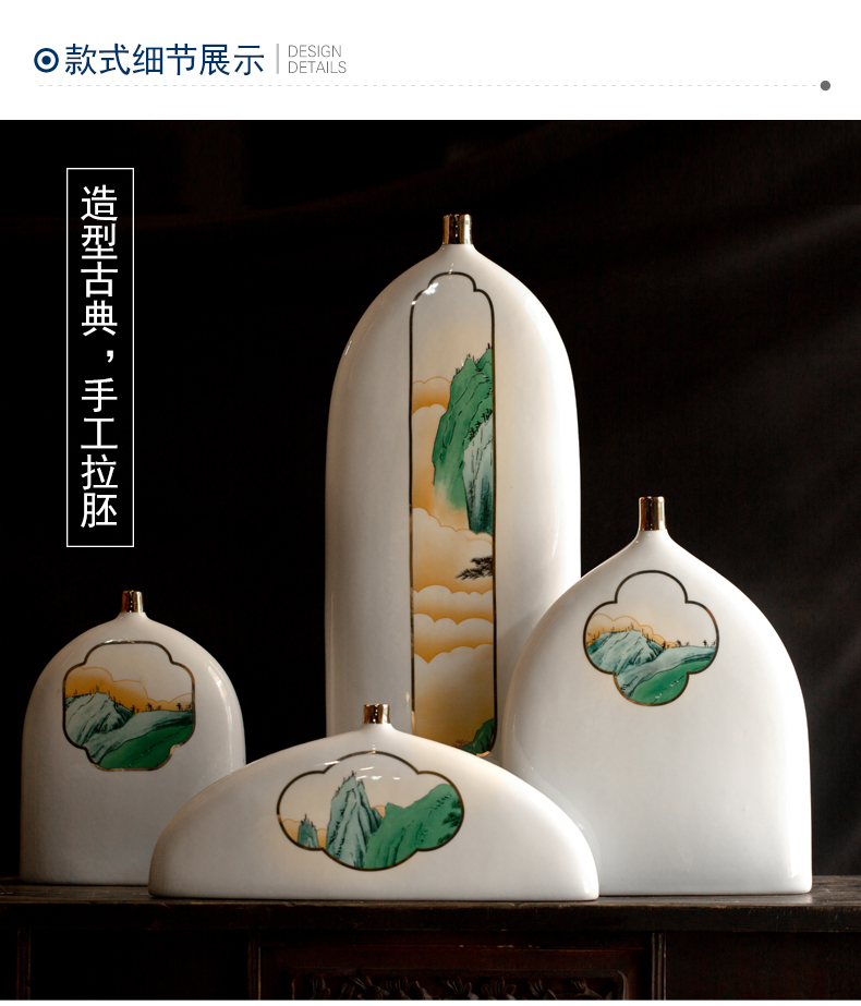 Ceramic vase furnishing articles sitting room creative dry flower flower vase vases, small expressions using narrow expressions using contracted water raise adornment