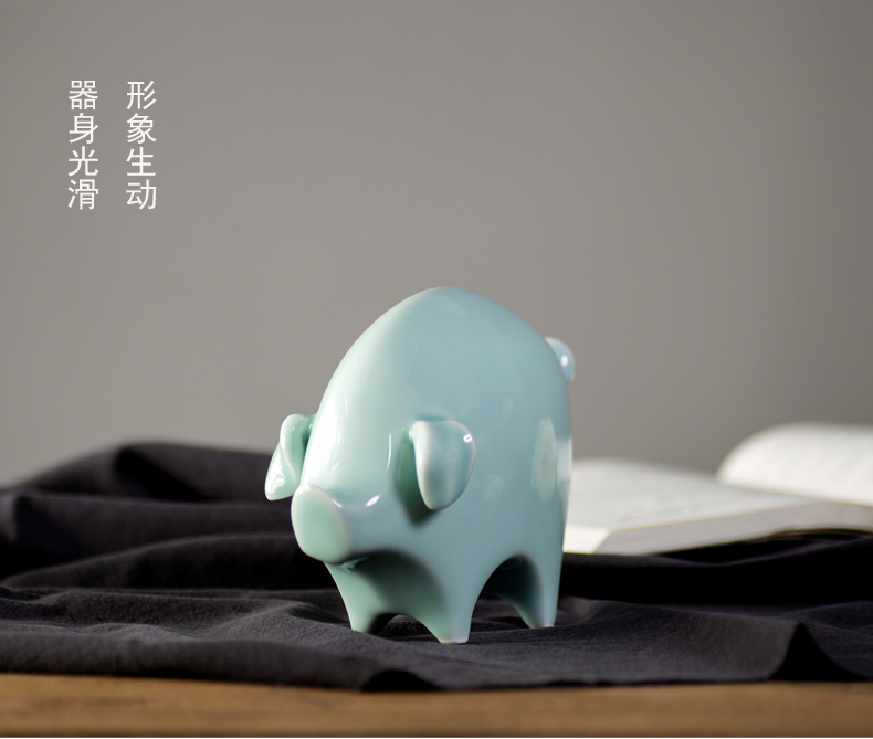 Jingdezhen ceramics craft exquisite originality pig sweet household furnishing articles furnishing articles furnishing articles "sitting room household pig