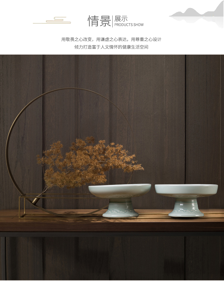 Jingdezhen manual celadon ceramic bowl of carve patterns or designs on woodwork compote household act the role ofing is tasted furnishing articles ceramic decoration