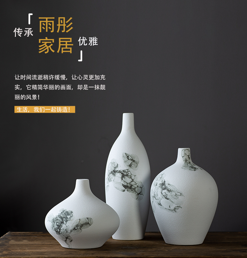 Jingdezhen Chinese ink bottle creative ceramic decoration plate wine porch decoration flower implement furnishing articles arts and crafts