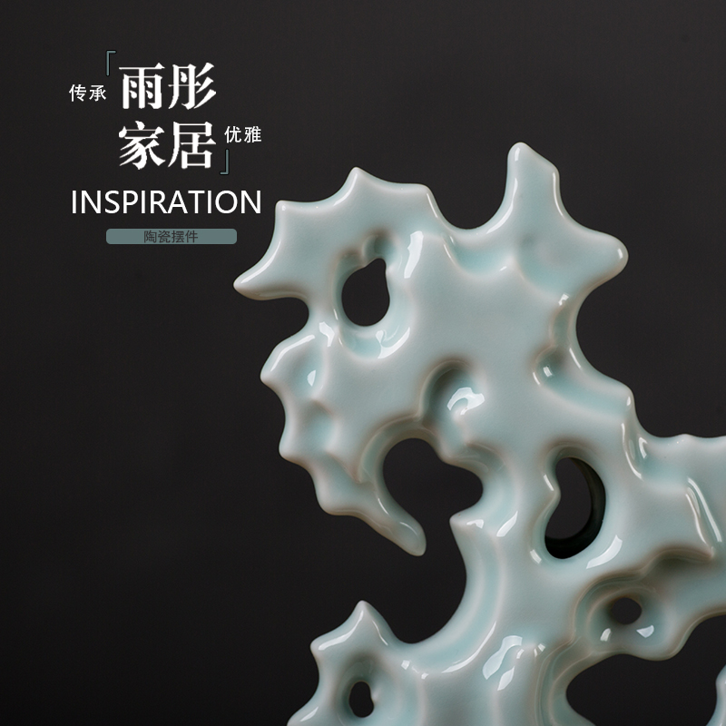 The rain tong home furnishing articles rockery jingdezhen ceramics decoration TV ark adornment porch desk desk pen rack