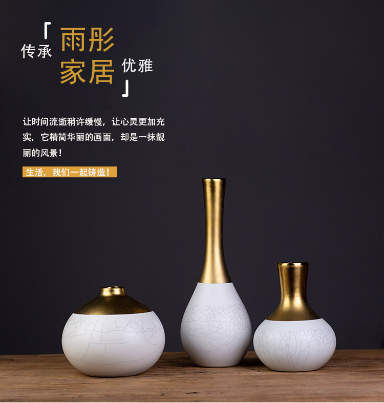 Jingdezhen ceramic furnishing articles of new Chinese style western - style decorations crackle bottle wine sitting room porch TV ark, vase