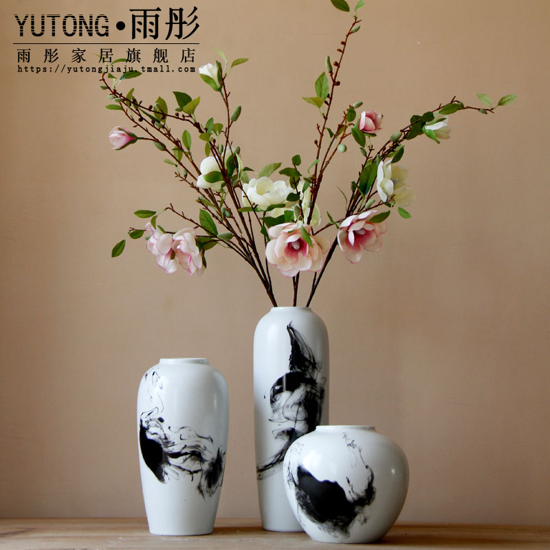 Jingdezhen ceramic ink painting ceramic vases, flower arranging furnishing articles furnishing articles sitting room porch ceramic vase sitting room flower arrangement