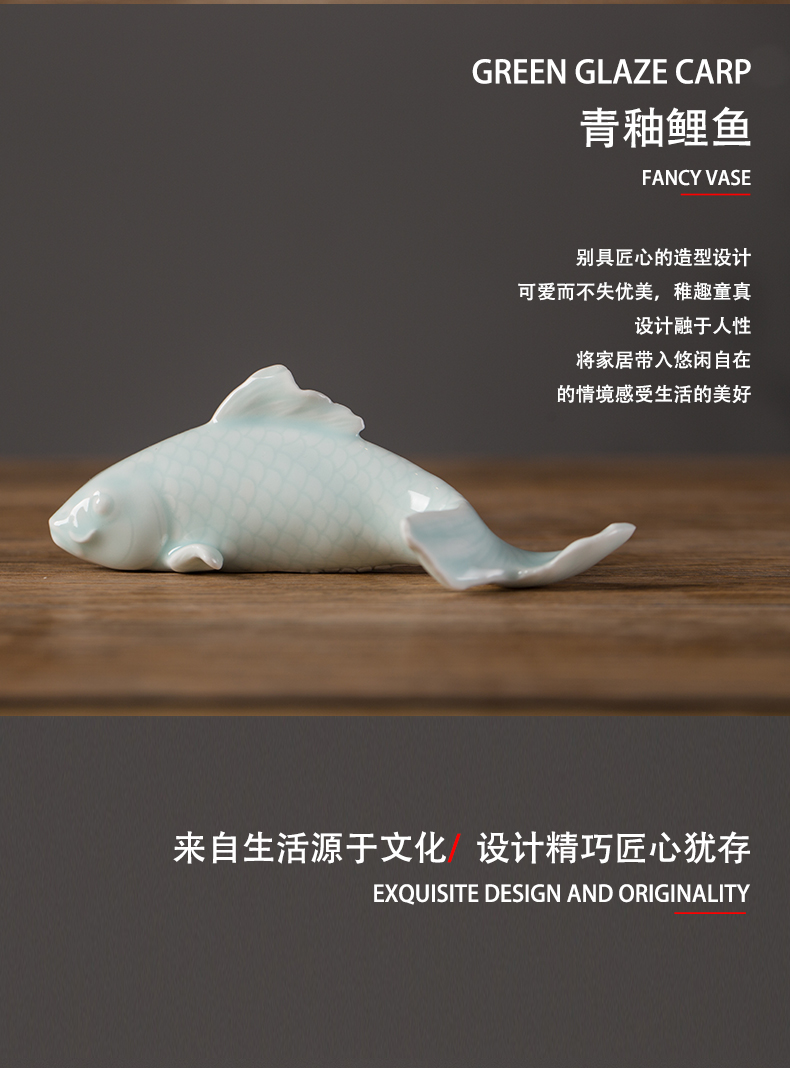 Jingdezhen ceramic fish modern decoration furnishing articles furnishing articles ceramic wall hanging three - dimensional fish home furnishing articles every year