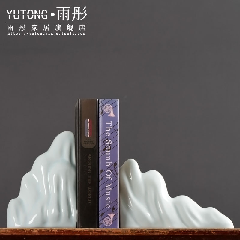 Jingdezhen ceramic book by furnishing articles creative book clip book by book stand study desk ceramic handicraft ornament