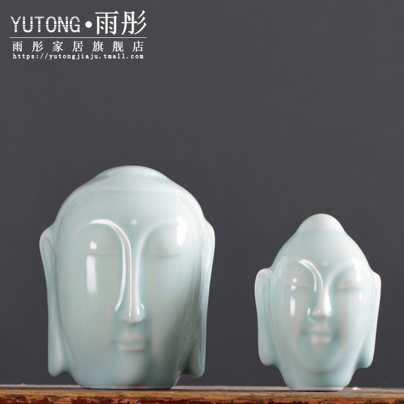 Soul friend Leo babauta of jingdezhen ceramics by hand shadow celadon teahouse tea pet desktop furnishing articles furnishing articles Buddha