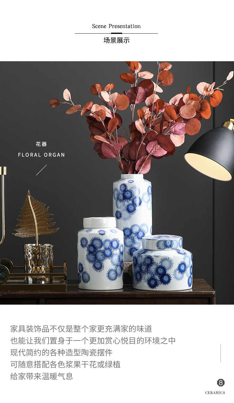 Rain tong Bohemian ceramic pot put vase jingdezhen ceramic household ceramic vase furnishing articles furnishing articles