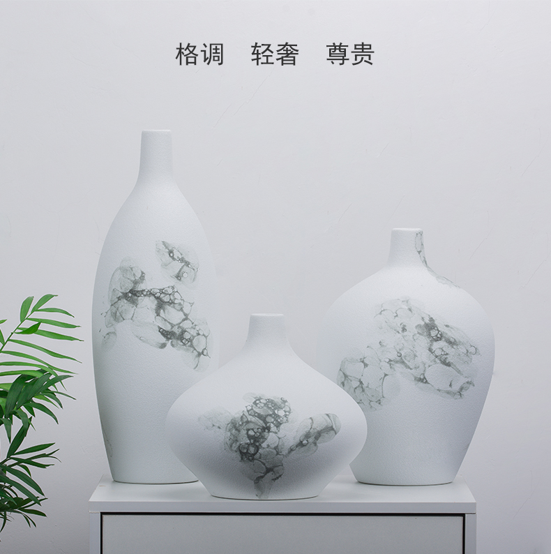 Jingdezhen Chinese ink bottle creative ceramic decoration plate wine porch decoration flower implement furnishing articles arts and crafts