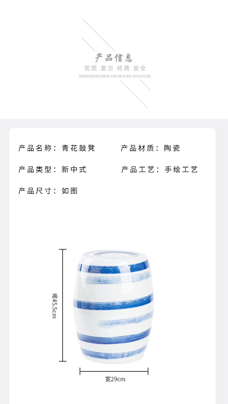 Jingdezhen ceramic who antique blue and white porcelain decorative balcony is suing courtyard garden blue and white porcelain ceramic who teahouse who