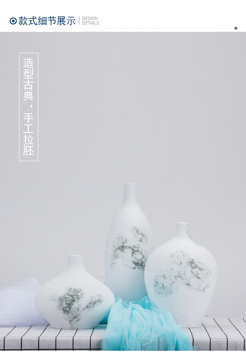 Jingdezhen Chinese ink bottle creative ceramic decoration plate wine porch decoration flower implement furnishing articles arts and crafts