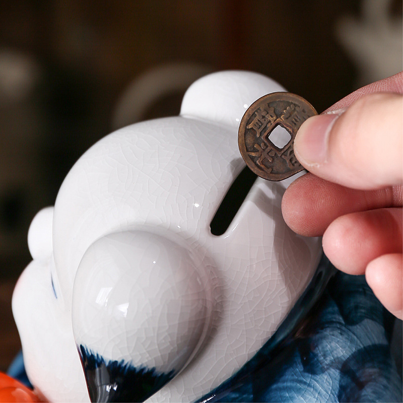 Huai pig piggy bank coloured drawing or pattern retro classic five "series home furnishing articles fine ceramic gifts