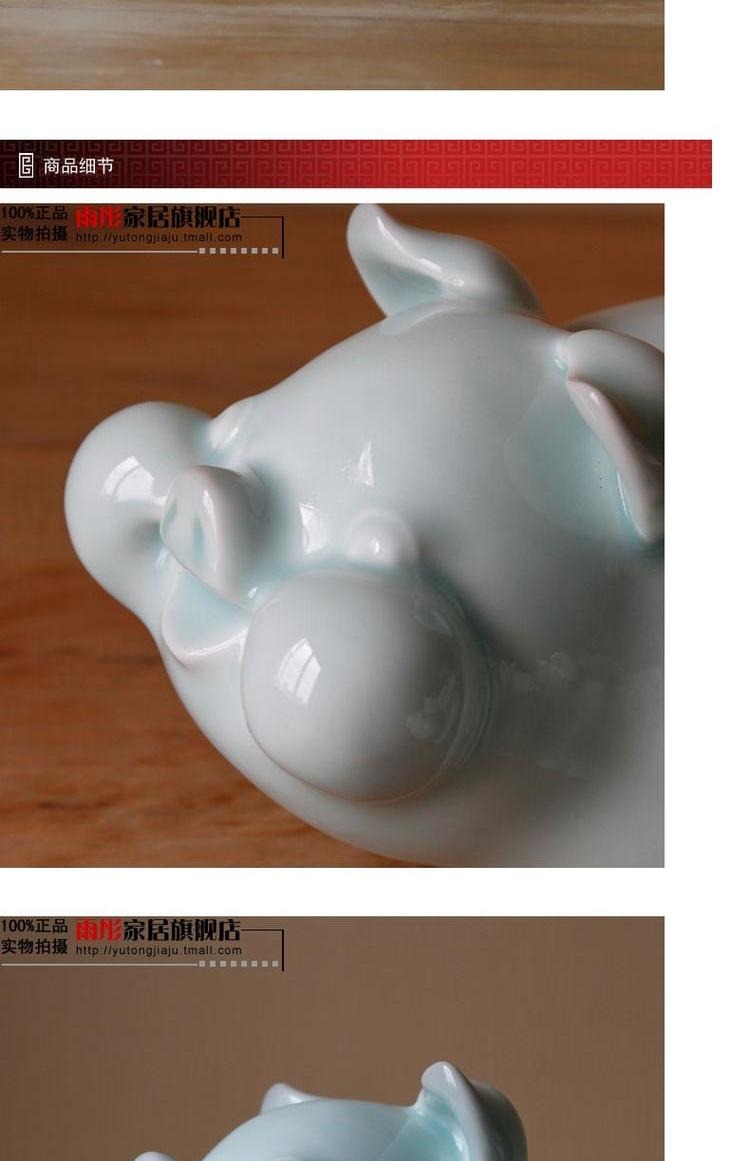 Nhà mưa | Jingdezhen gốm sứ thủ công tinh tế lợn sáng tạo dễ thương cha và con trai / nữ ấm áp trang trí nhà - Trang trí nội thất đồ dcor chụp ảnh