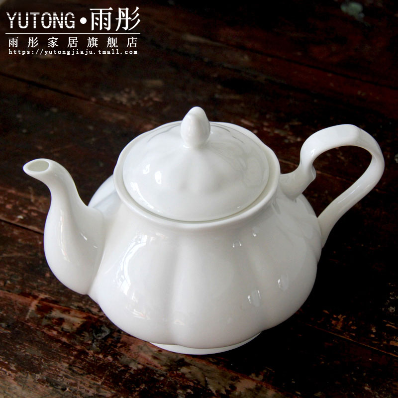 Feel the ipads porcelain European white coffee British red tea pot of coffee, coffee pot