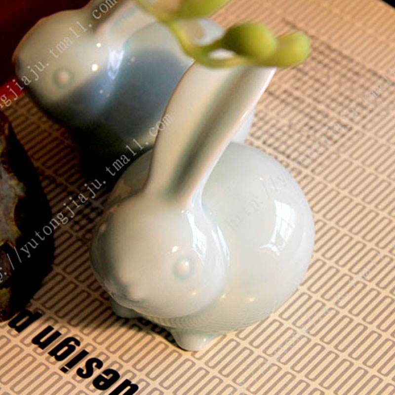 Rain tong household pet film | tea tea celadon porcelain manually pet rabbit tea tea furnishing articles furnishing articles in living in adornment