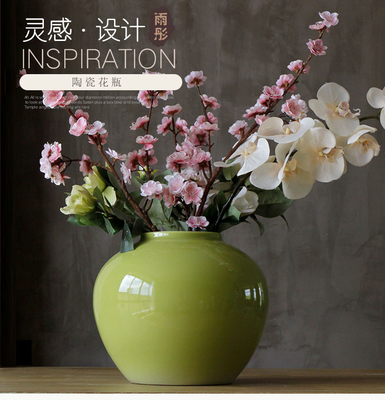 Sitting room booking with jingdezhen creative manual a bigger modern decoration decoration ceramic dry flower flower vase