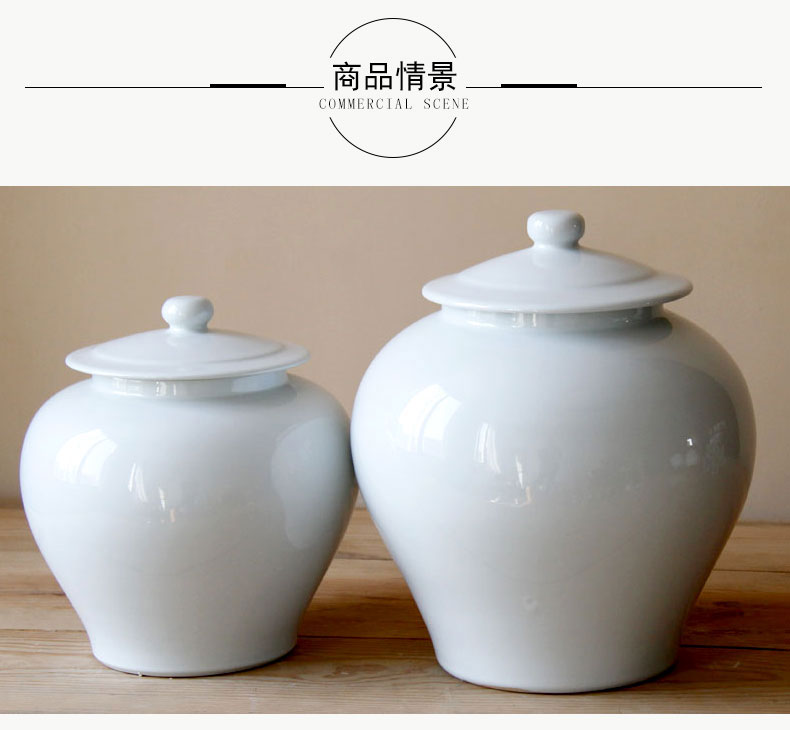 Opens to booking a soft outfit domestic act the role ofing single type of jingdezhen ceramics glaze white contracted and I adornment is placed ceramic pot