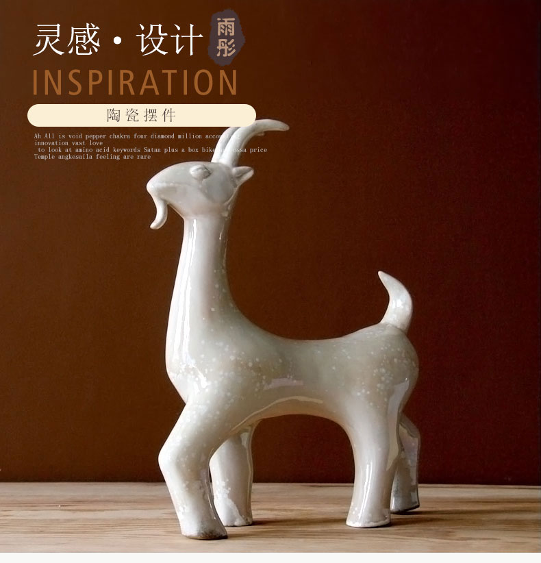 Creative manual its kilns ceramic zodiac is sheep sheep handicraft furnishing articles furnishing articles porcelain decoration