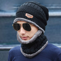 New Hat Men Winter Plus Fluff Thread Knit Hat Lovers Winter Set Wrap Head Cotton Cap Warm Tide