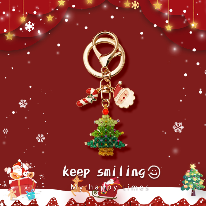 クリスマスツリーの漫画のキーホルダークリエイティブなデザインサンタクロースのキーホルダークリスマスの文化的で創造的なギフト絶妙なペンダント