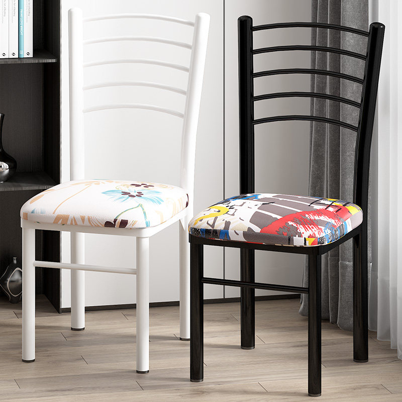Simple Dining Chair Modern Minimalist Economy Type Home Dining Room Backrest Stool Nordic Make-up Chair Desk Iron Art Chair