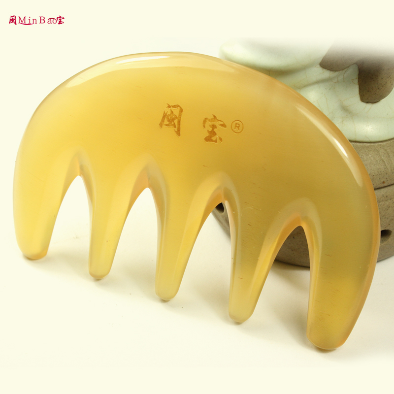 Min Bao Natural Scalloo Corner Pure Head Meridian Professional Massage Comb High-end Authentic Massage Horn Comb
