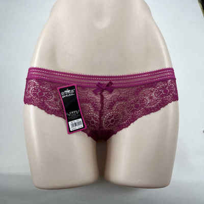 Sexy lace-trimmed bow lifting buttocks antibacterial charm library solid color underwear women's low-waist breathable cutout triangle pants