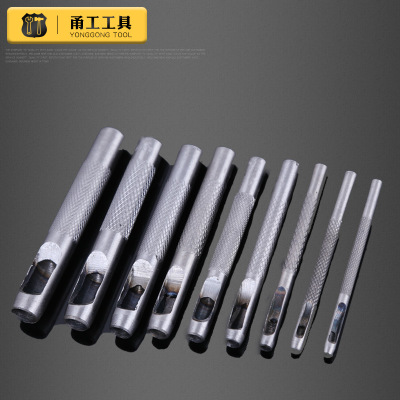 DIY Leather Round Punch Strap Rinser Punch Hole Instrumental Single Round Flush 2mm-20mm Strap Punch