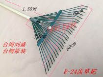 Taiwan Liu Sheng R-24 grass rake spring tooth grass rake deciduous Harrow horticultural Harrow Garden tools garden rake head