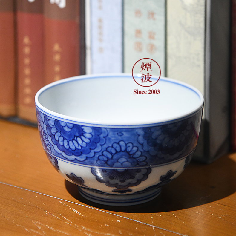 Jingdezhen spring auspicious jade JingDe spring breeze auspicious jade hand - made porcelain flowers sample tea cup tea cups