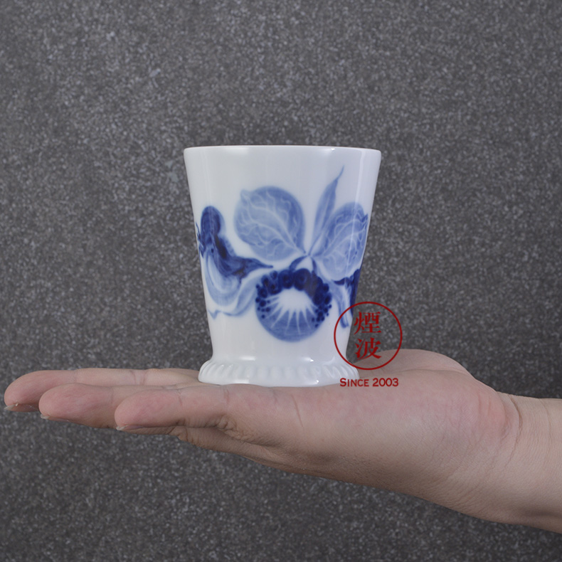 German mason mason meisen porcelain blue onion orchids wide keller cup sample tea cup 150 ml