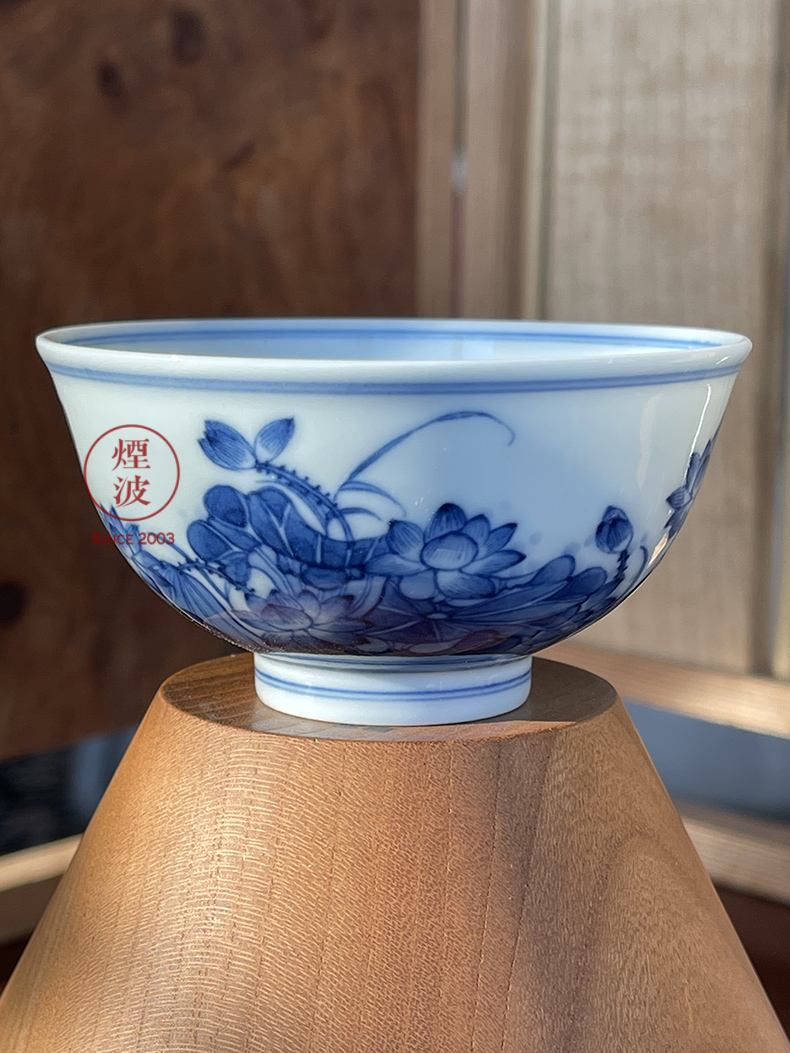 Jingdezhen lesser RuanDingRong made hand - made porcelain lesser lotus painting of sample tea cup