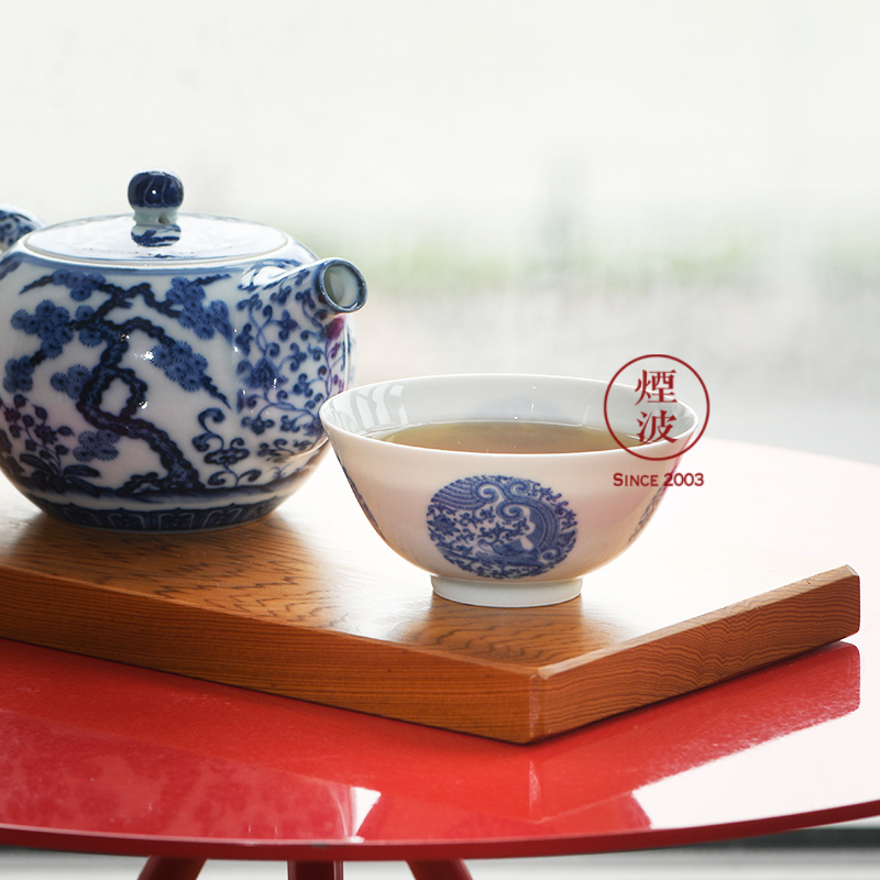 Jingdezhen sleep enjoy Jane with imitation clear blue mountain hidden up therefore dragon spends sample tea cup tea cups
