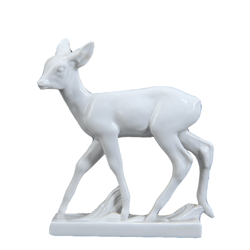 German mason mason animal meisen porcelain porcelain plastic small white deer handicraft furnishing articles that occupy the home act the role ofing is tasted