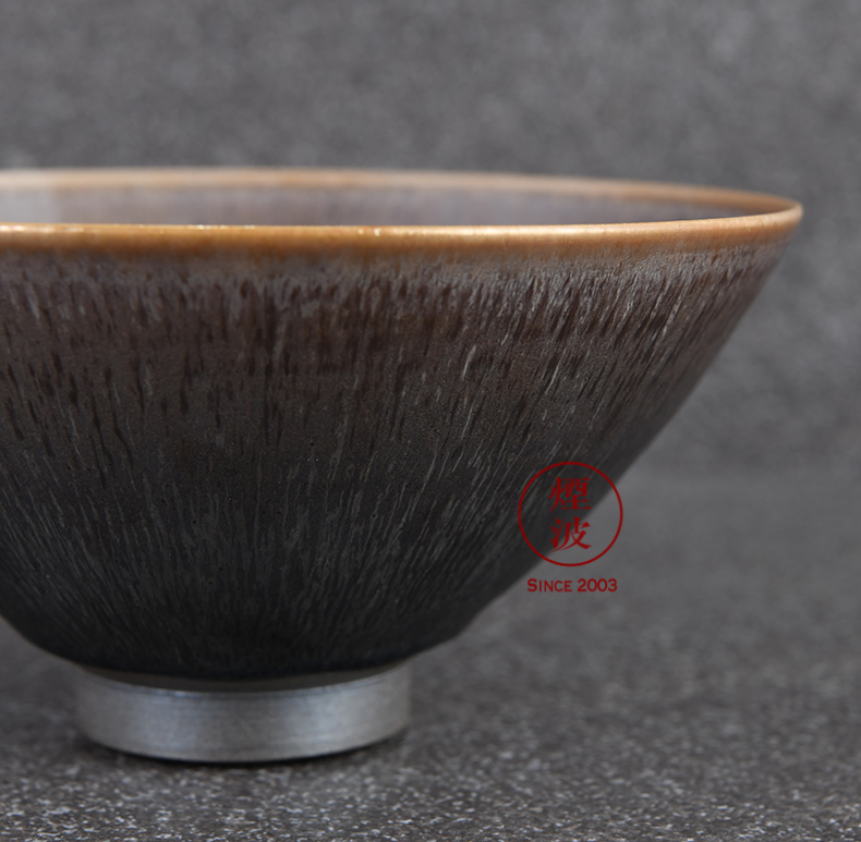 Those Japanese pottery master expedition just grain temmoku built light tea light cup sample tea cup