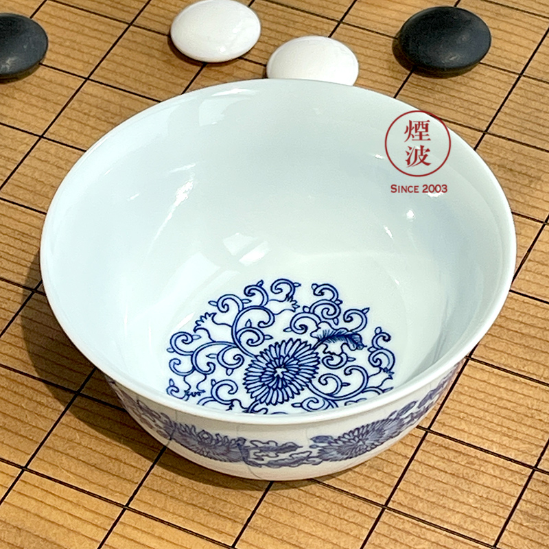 Jingdezhen spring auspicious jade Zou Jun up and blue ruyi bound of eight new system branch by grain painting of koubei