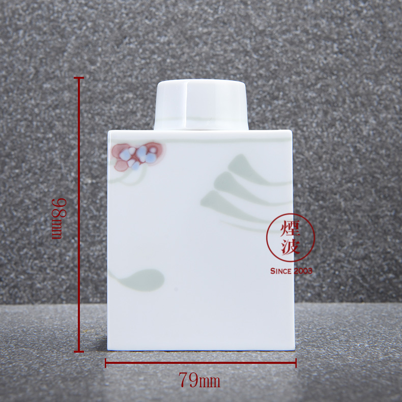 German mason mason meisen porcelain ink flower tea caddy fixings