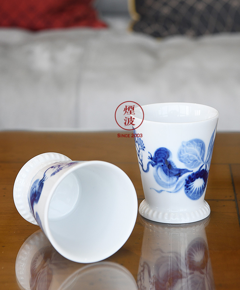 German mason mason meisen porcelain blue onion orchids wide keller cup sample tea cup 150 ml