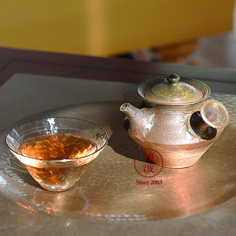 Those Japanese, slippery burn small western flat horizontal hand lasts a checking ceramic POTS teapot 23-5